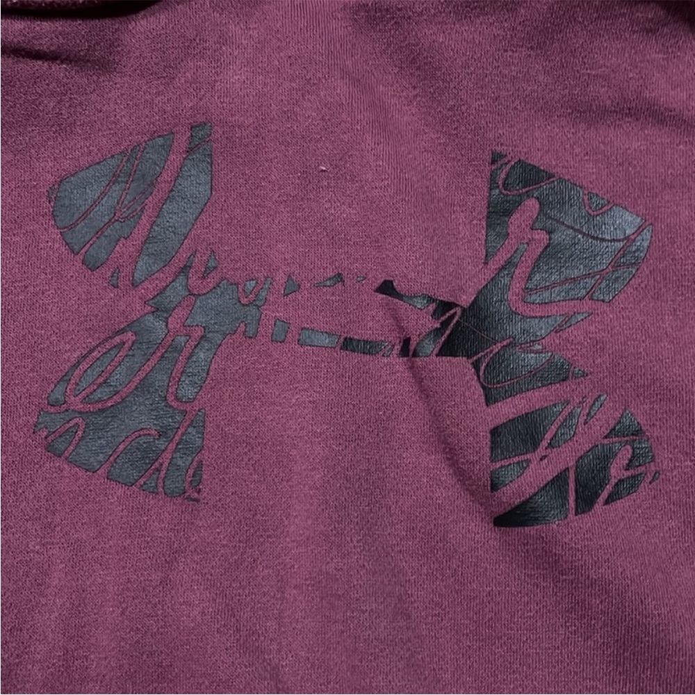 Under Armour Burgundy Fleece Hoodie - Picture 2 of 4